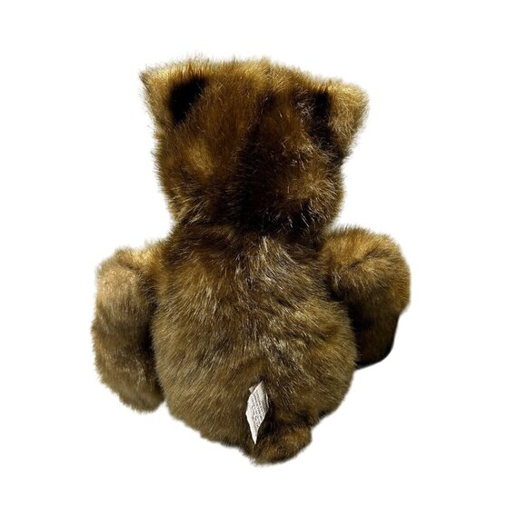 GUND Minky Teddy Bear Brown Jointed Plush 14" #6421 1999 Retired Faux Mink - Picture 4 of 6